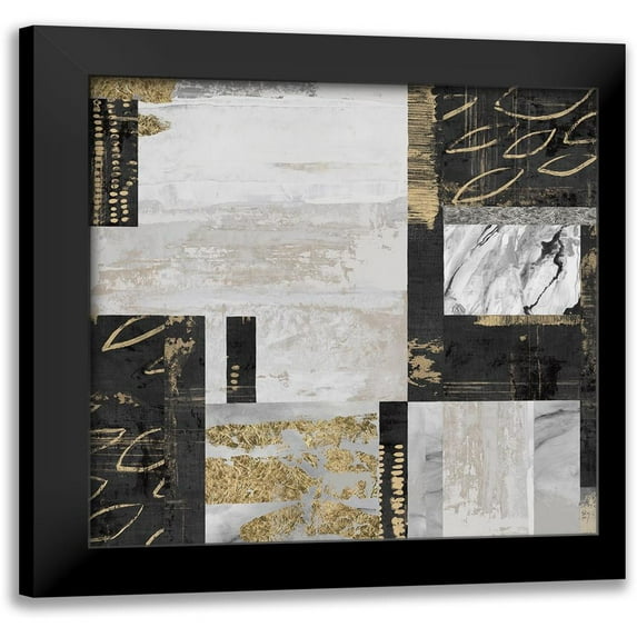 PI Studio 20x20 Black Modern Framed Museum Art Print Titled - Marble Blocks