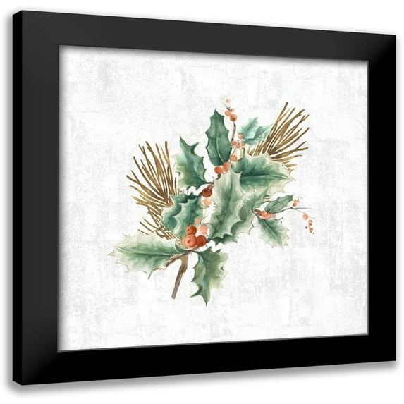 PI Studio 20x20 Black Modern Framed Museum Art Print Titled - Mistletoe Branch