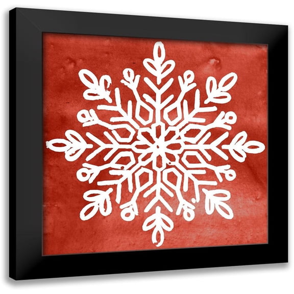 PI Studio 20x20 Black Modern Framed Museum Art Print Titled - Nordic Snowflake I
