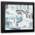 thumbnail image 1 of PI Studio 20x20 Black Modern Framed Museum Art Print Titled - Ripped Collage, 1 of 5