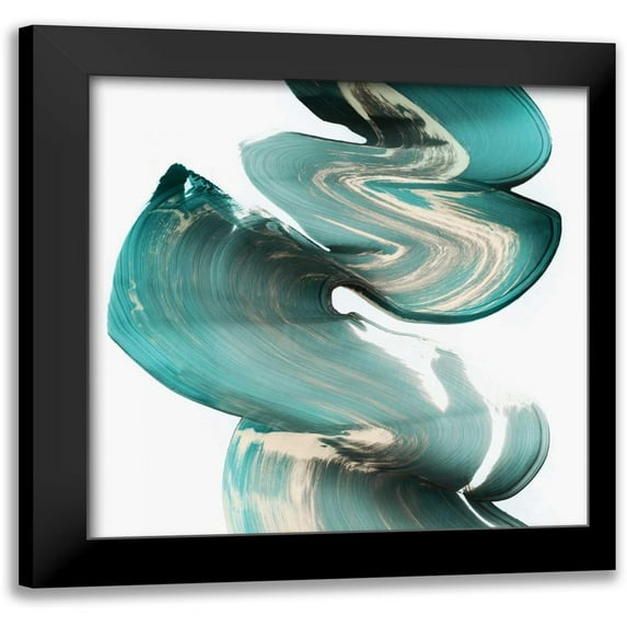 PI Studio 20x20 Black Modern Framed Museum Art Print Titled - Swirl I