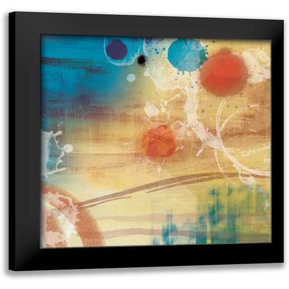 PI Studio 20x20 Black Modern Framed Museum Art Print Titled - Tie Dye I