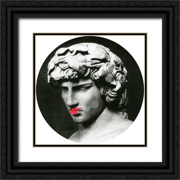 PI Studio 20x20 Black Ornate Wood Framed with Double Matting Museum Art Print Titled - Flairs of Greatness I