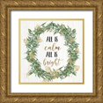 thumbnail image 1 of PI Studio  20x20 Gold Ornate Wood Framed with Double Matting Museum Art Print Titled - All is calm all is bright, 1 of 4
