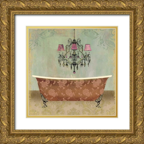 PI Studio 20x20 Gold Ornate Wood Framed with Double Matting Museum Art Print Titled - Boudoir Bath I