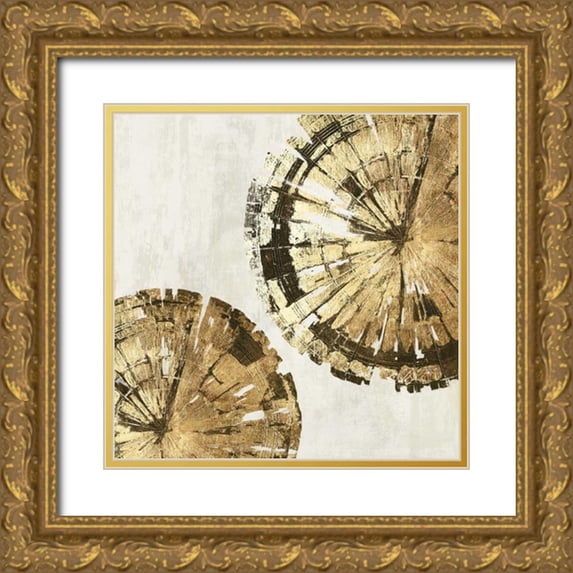 PI Studio 20x20 Gold Ornate Wood Framed with Double Matting Museum Art Print Titled - Gold Plate III