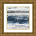 thumbnail image 1 of PI Studio 20x20 Gold Ornate Wood Framed with Double Matting Museum Art Print Titled - Navy Stripes I, 1 of 4