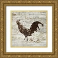 thumbnail image 1 of PI Studio 20x20 Gold Ornate Wood Framed with Double Matting Museum Art Print Titled - Rooster, 1 of 4