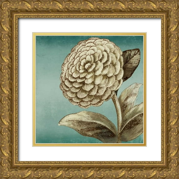 PI Studio 20x20 Gold Ornate Wood Framed with Double Matting Museum Art Print Titled - Slowdance Woodblock II