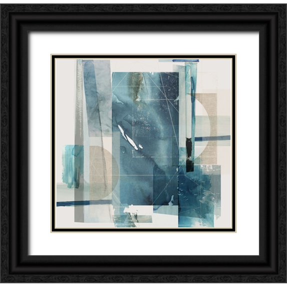 PI Studio 21x20 Black Ornate Wood Framed with Double Matting Museum Art Print Titled - Blue Galaxy I