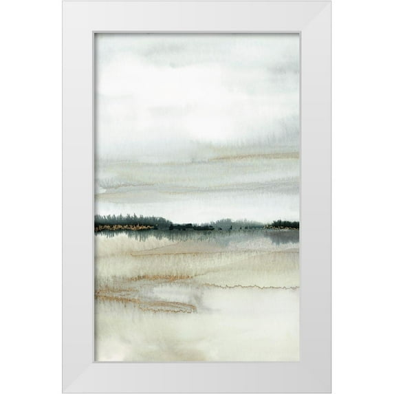 PI Studio 22x32 White Modern Wood Framed Museum Art Print Titled - Home Before Dark II