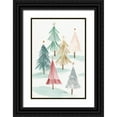 thumbnail image 1 of PI Studio  23x32 Black Ornate Wood Framed with Double Matting Museum Art Print Titled - Christmas Trees I, 1 of 4