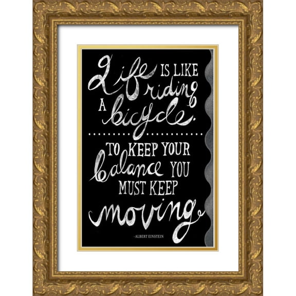 PI Studio 23x32 Gold Ornate Wood Framed with Double Matting Museum Art Print Titled - Enjoy Gold