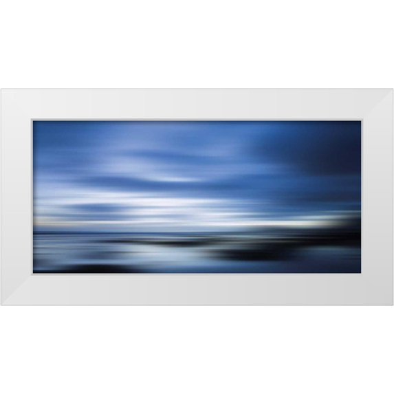 PI Studio 24x13 White Modern Wood Framed Museum Art Print Titled - Blue