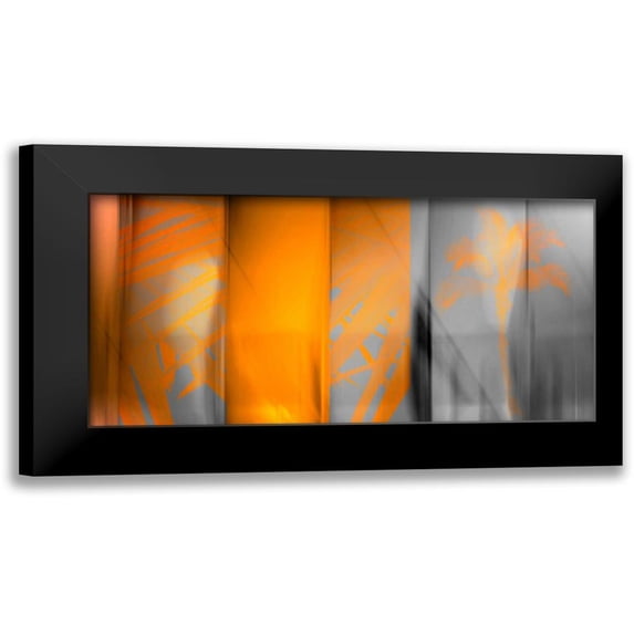 PI Studio 24x14 Black Modern Framed Museum Art Print Titled - Orange Shades
