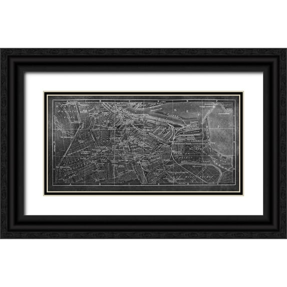 PI Studio 24x14 Black Ornate Wood Framed with Double Matting Museum Art Print Titled - Arc de Triumph
