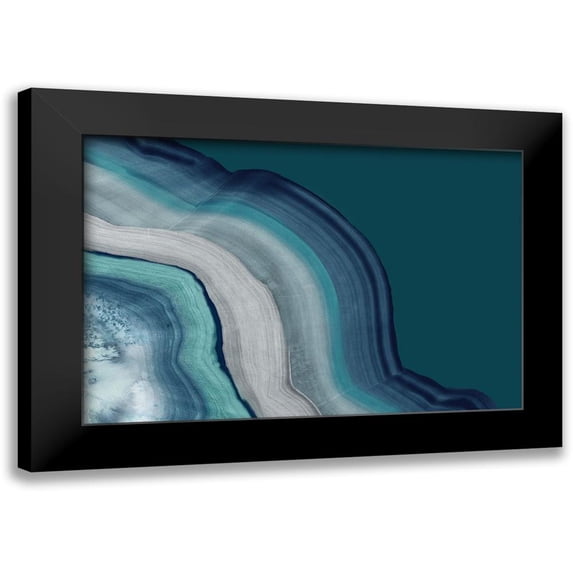 PI Studio 24x17 Black Modern Framed Museum Art Print Titled - Agate Deep Blue Sea