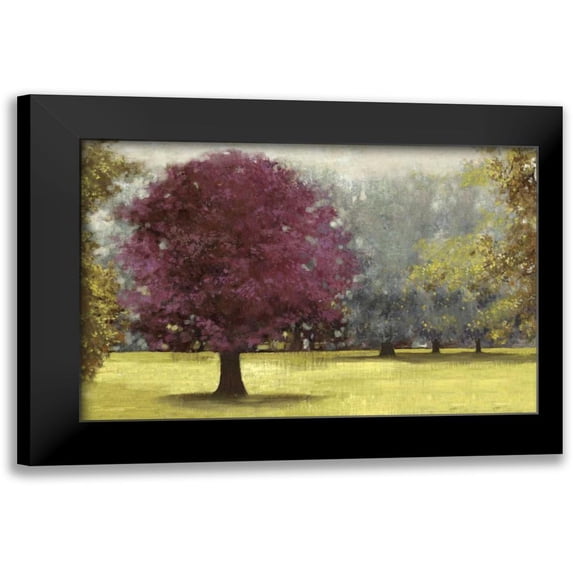 PI Studio 24x17 Black Modern Framed Museum Art Print Titled - Summer Days - Plum