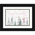 thumbnail image 1 of PI Studio  24x17 Black Ornate Wood Framed with Double Matting Museum Art Print Titled - Walking in a Winter Wonderland, 1 of 4