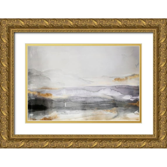 PI Studio 24x17 Gold Ornate Wood Framed with Double Matting Museum Art Print Titled - Misty Lagoon