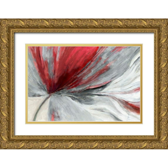 PI Studio 24x17 Gold Ornate Wood Framed with Double Matting Museum Art Print Titled - Traced Red Version