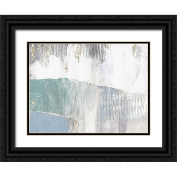PI Studio 24x19 Black Ornate Wood Framed with Double Matting Museum Art Print Titled - Mountain Ridge