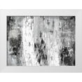 thumbnail image 1 of PI Studio 24x19 White Modern Wood Framed Museum Art Print Titled - Black and White Abstract IV, 1 of 4