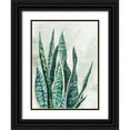thumbnail image 1 of PI Studio 25x32 Black Ornate Wood Framed with Double Matting Museum Art Print Titled - Reaching Snake Plant, 1 of 4