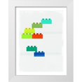 thumbnail image 1 of PI Studio 25x32 White Modern Wood Framed Museum Art Print Titled - Stacking Blocks, 1 of 4