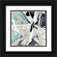 thumbnail image 1 of PI Studio 26x26 Black Ornate Wood Framed with Double Matting Museum Art Print Titled - Tangled IV Teal Version, 1 of 4