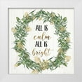thumbnail image 1 of PI Studio  26x26 White Modern Wood Framed Museum Art Print Titled - All is calm all is bright, 1 of 4