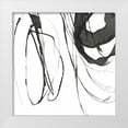 thumbnail image 1 of PI Studio 26x26 White Modern Wood Framed Museum Art Print Titled - Black Streaks I, 1 of 4