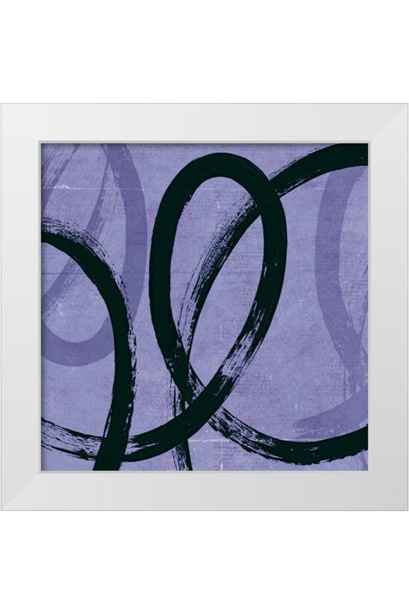 PI Studio 26x26 White Modern Wood Framed Museum Art Print Titled - Loopy II