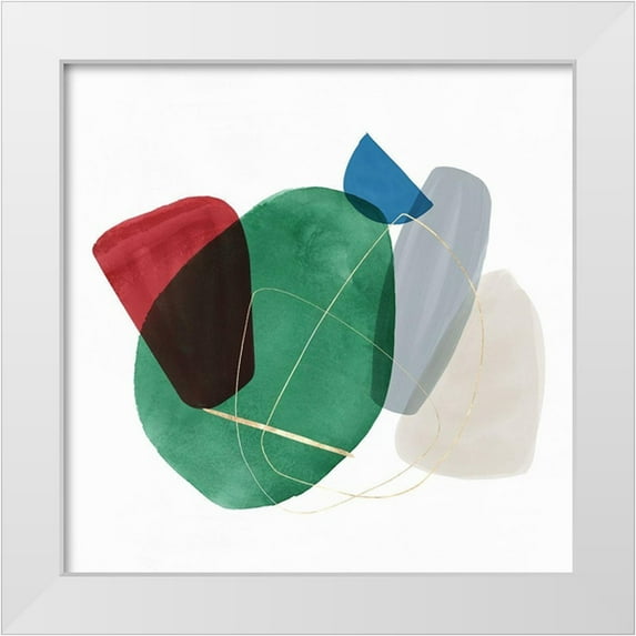 PI Studio 26x26 White Modern Wood Framed Museum Art Print Titled - Pistachio II