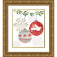 thumbnail image 1 of PI Studio  26x30 Gold Ornate Wood Framed with Double Matting Museum Art Print Titled - Hanging Ornaments II, 1 of 4