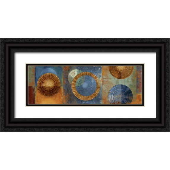 PI Studio 32x13 Black Ornate Wood Framed with Double Matting Museum Art Print Titled - Organic II