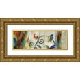 thumbnail image 1 of PI Studio 32x13 Gold Ornate Wood Framed with Double Matting Museum Art Print Titled - Peacock Trellis, 1 of 4