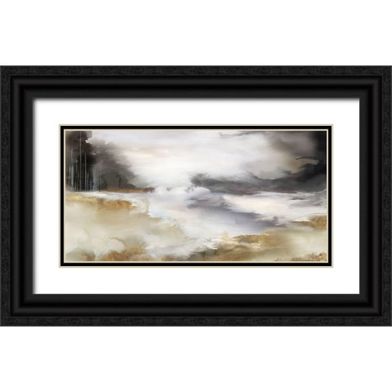 PI Studio 32x18 Black Ornate Wood Framed with Double Matting Museum Art Print Titled - After the Storm I