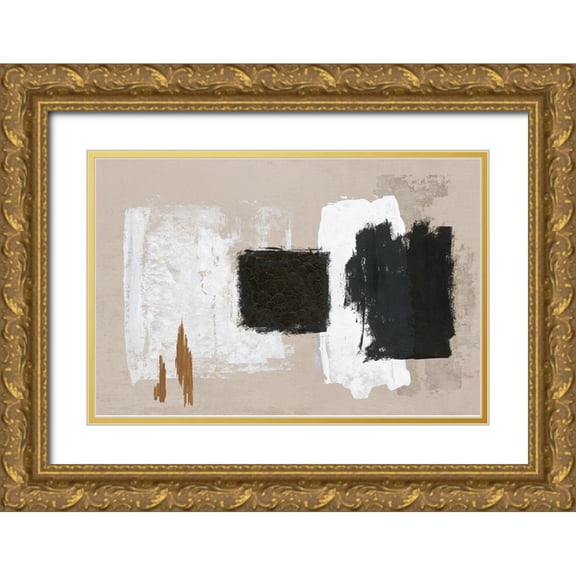 PI Studio 32x23 Gold Ornate Wood Framed with Double Matting Museum Art Print Titled - Golden Slate