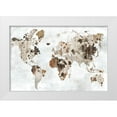 thumbnail image 1 of PI Studio 32x23 White Modern Wood Framed Museum Art Print Titled - Cowhide Map, 1 of 4