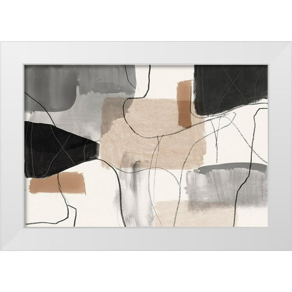 PI Studio 32x23 White Modern Wood Framed Museum Art Print Titled - Leaving at Midnight I