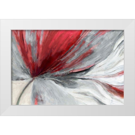 PI Studio 32x23 White Modern Wood Framed Museum Art Print Titled - Traced Red Version