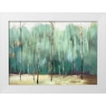thumbnail image 1 of PI Studio 32x24 White Modern Wood Framed Museum Art Print Titled - Teal Forest, 1 of 4