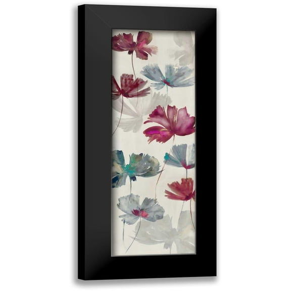 PI Studio 7x14 Black Modern Framed Museum Art Print Titled - Ruffled Petals I