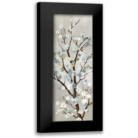 PI Studio 7x14 Black Modern Wood Framed Wall Art Titled - Blossom I