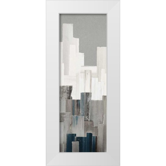 PI Studio 7x14 White Modern Wood Framed Museum Art Print Titled - Ripped City II