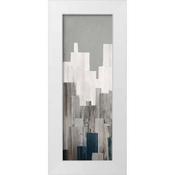 PI Studio 7x14 White Modern Wood Framed Museum Art Print Titled - Ripped City I