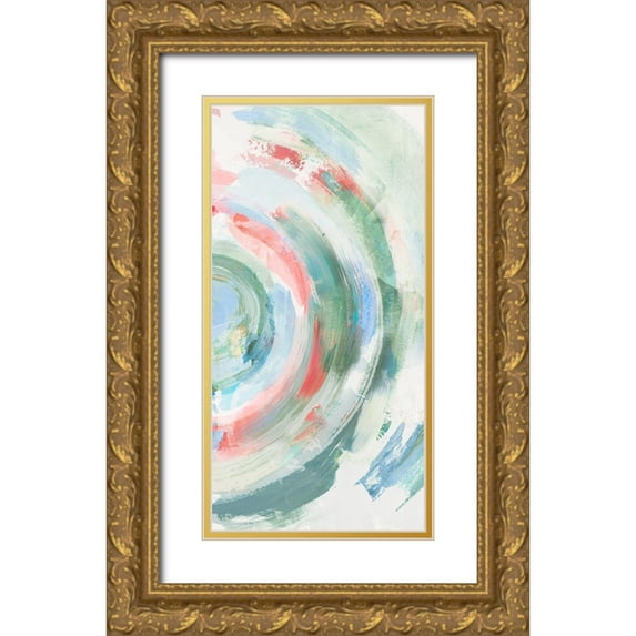 PI Studio 9x14 Gold Ornate Wood Framed with Double Matting Museum Art Print Titled - Pink Halo II