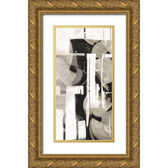 PI Studio 9x14 Gold Ornate Wood Framed with Double Matting Museum Art Print Titled - Puzzle Pieces I