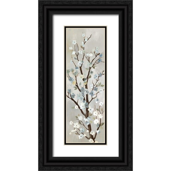 PI Studio 9x18 Black Ornate Wood Framed with Double Matting Museum Art Print Titled - Blossom I